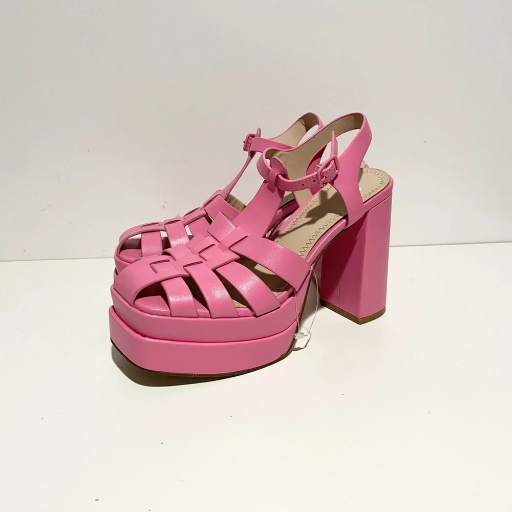 BP Amaya Barbie Bubblegum Pink Platform Sandals Bratz Chunky Fisherman Huarache‎